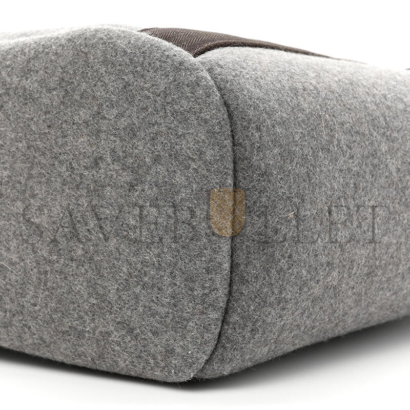 HERMES FELT SAC DE PANSAGE GROOM BAG ACIER (38*32*17cm) 